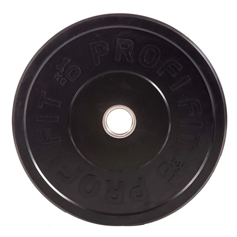 Диск для штанги каучуковый, черный, PROFI-FIT D-51 10 кг