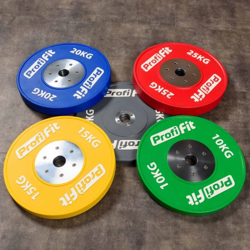 Диск профессиональный обрезиненный цветной D51 мм PROFI-FIT 5 кг