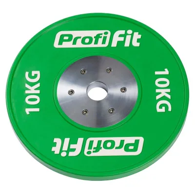 Диск профессиональный обрезиненный цветной D51 мм PROFI-FIT 10 кг