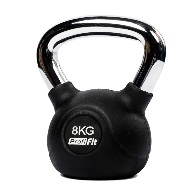 Гиря обрезиненная с хромированной ручкой PROFI-FIT 8 кг