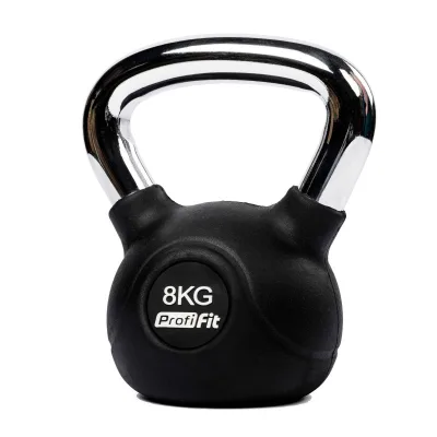 Гиря обрезиненная с хромированной ручкой PROFI-FIT 8 кг