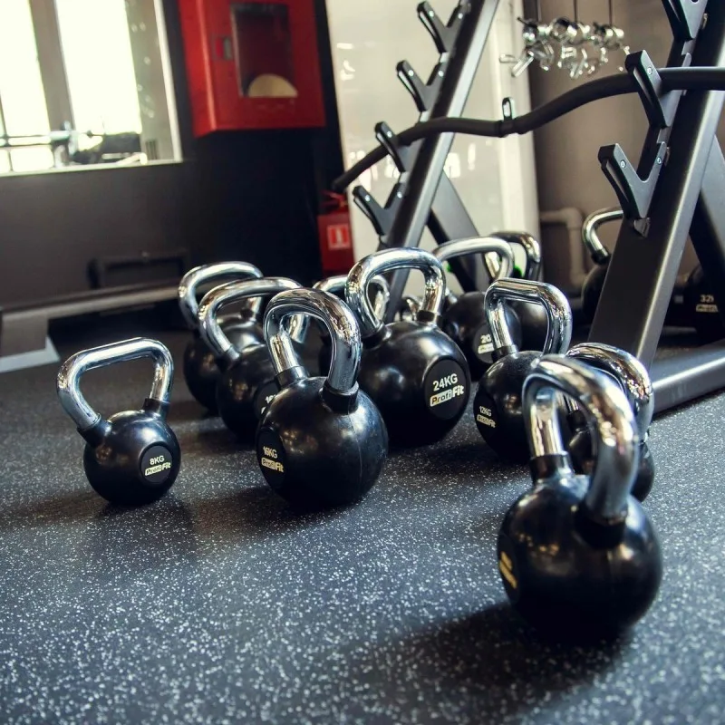 Гиря обрезиненная с хромированной ручкой PROFI-FIT 8 кг