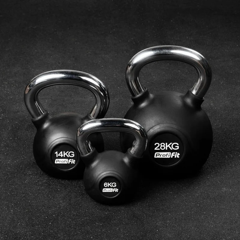 Гиря обрезиненная с хромированной ручкой PROFI-FIT 26 кг