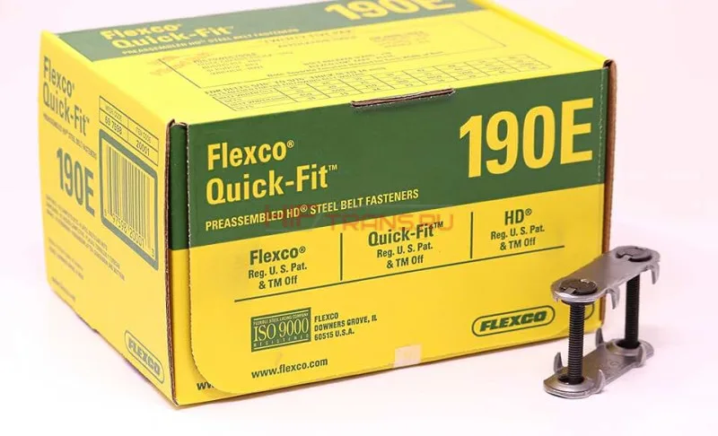 Соединение болтовое 190Е Flexco д/тран. ленты (США) (толщ.тр.лен от 8-14мм) (в коробке 25шт)