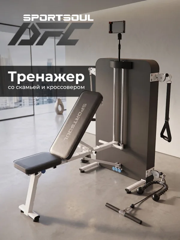 Силовой комплекс со скамьей DFC SPORTSOUL GWY009