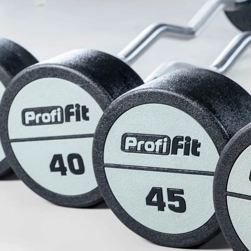 Набор изогнутых полиуретановых штанг (шаг 5 кг, 5 шт) PROFI-FIT 35-55 кг