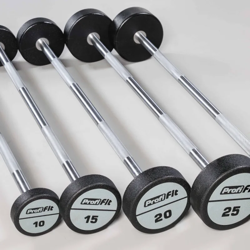 Набор прямых полиуретановых штанг (шаг 5 кг, 5 шт) PROFI-FIT 10-30 кг