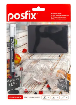 POSFIX. Набор держателей ценников ROUND BASE #1