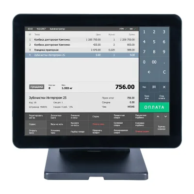 Сенсорный терминал  POSсenter Atlas(15”,PCAP, J4125,RAM 8GB, SSDM2 128GB, без MSR) без ОС