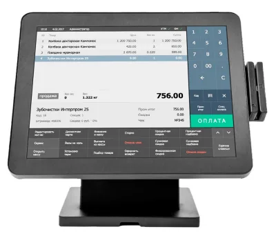 Сенсорный терминал  POSсenter POS90 (15”,PCAP,N100,RAM 4GB, SSD М2 128GB, MSR) без ОС