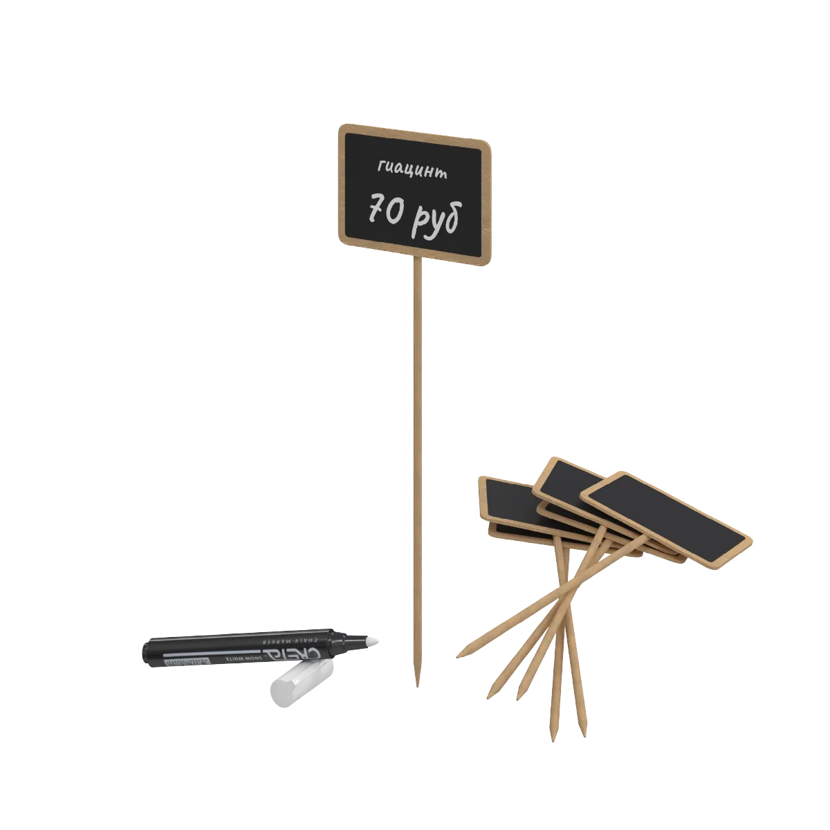 Меловая табличка на палочке WOODSTICK