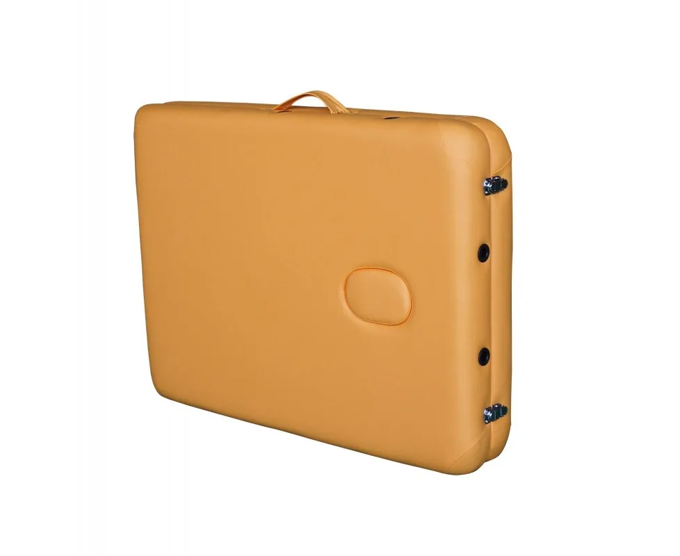 Массажный стол DFC NIRVANA, Elegant LUXE, 186х70х4 см, алюм. ножки, цвет горчичный (Mustard)