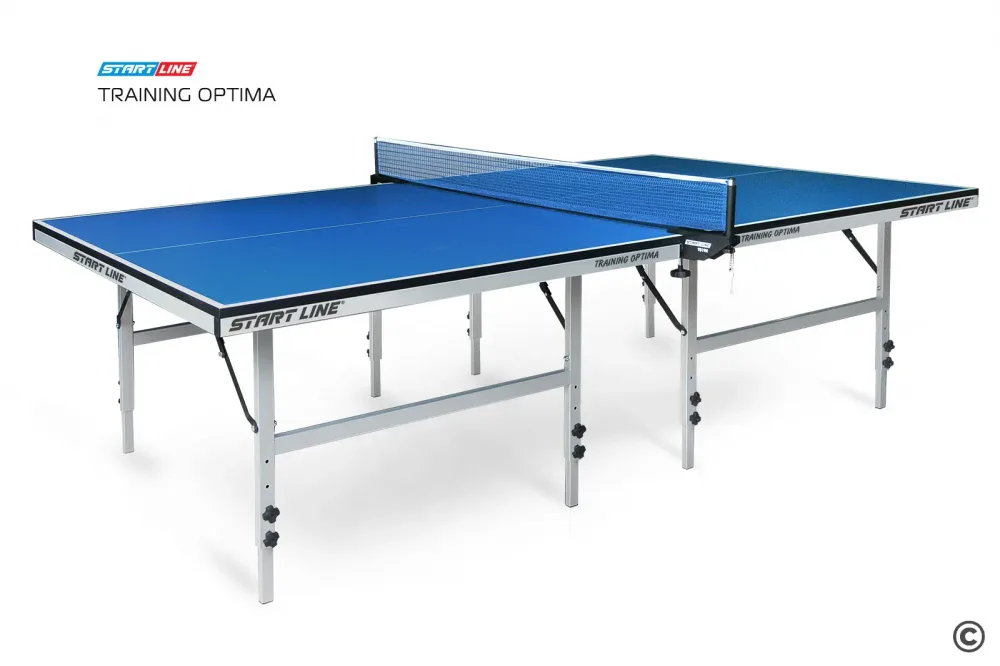 Теннисный стол START LINE TRAINING OPTIMA 22 мм, без сетки, на роликах, складные регулируемые опоры