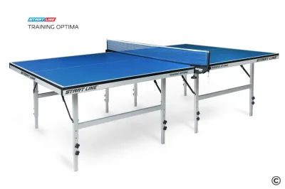Теннисный стол START LINE TRAINING OPTIMA 22 мм, без сетки, на роликах, складные регулируемые опоры