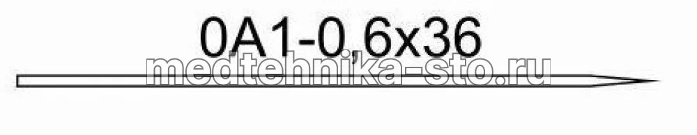 Игла хирургическая 0А1-0,6х36