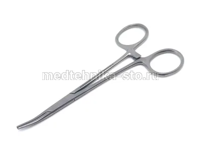 Зажим Москит изогнутый по плоскости д/новорожденных, 125мм, Surgicon