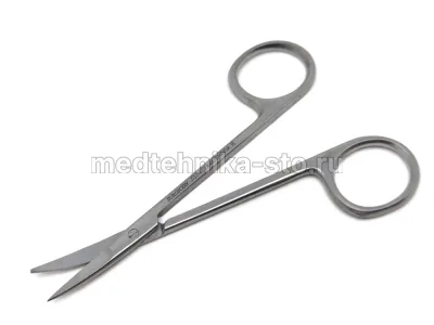 Ножницы остроконечные вертикально-изогнутые, 100 мм, Surgicon