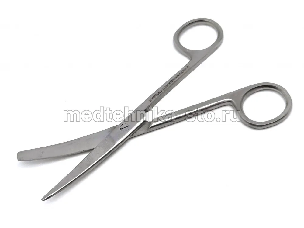 Ножницы с одним острым концом вертикально-изогнутые, 140мм, Surgicon