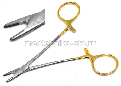 Иглодержатель общехирургический твердосплавный, 120 мм
