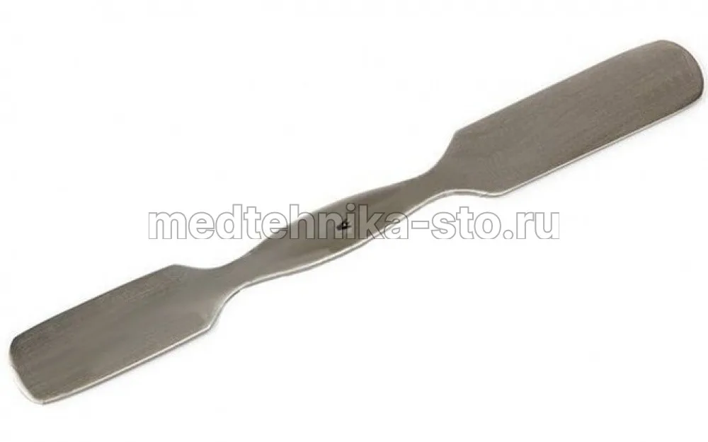 Шпатель аптечный двусторонний металлический №1, 180 мм.