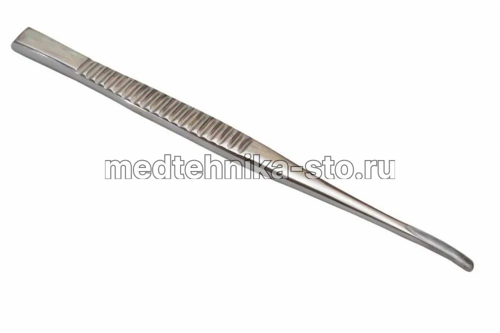 Долото с рифленой ручкой желобоватое изогнутое, 4 мм