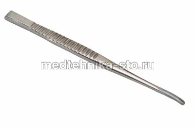 Долото с рифленой ручкой желобоватое изогнутое, 4 мм