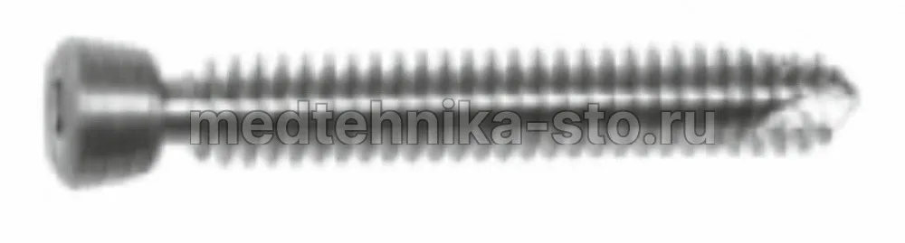 Винт спонгиозный с УС с конич.резьбой д.3,5 мм, дл.55 мм