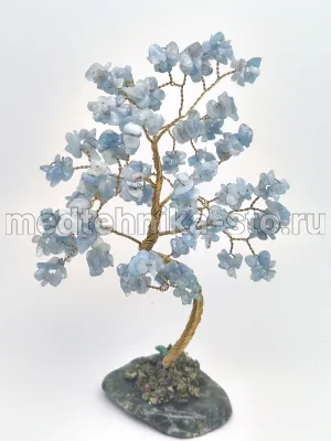 Дерево из аквамарина, 19 см