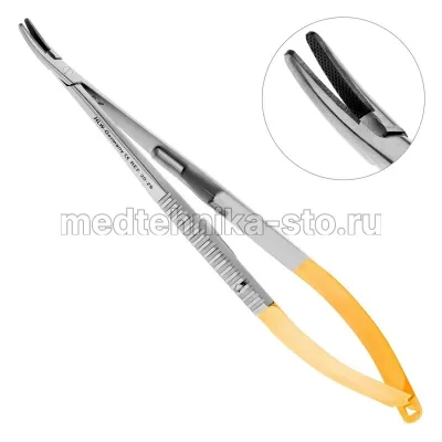 Иглодержатель-микро изогнутый Castroviejo TC 140 мм Германия