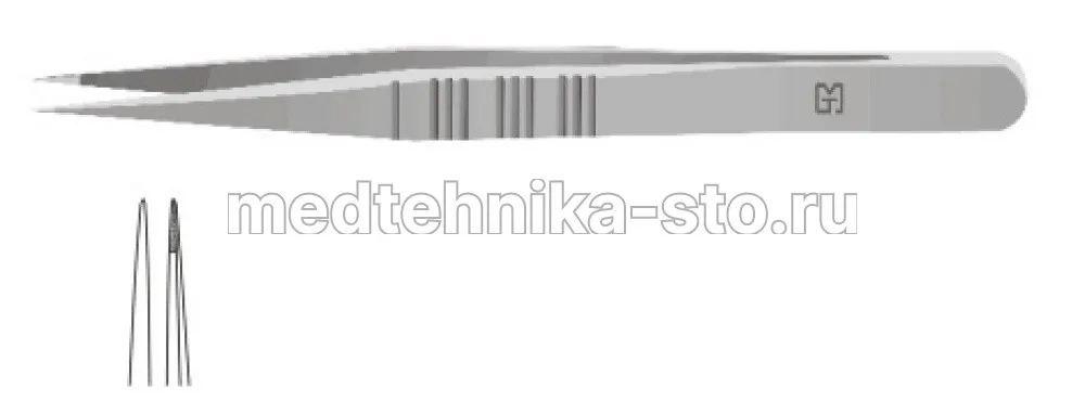 Пинцет ювелирного типа прямой 110х0,3 мм