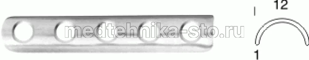 Пластина 1/2 трубчатая, 4 отв. / 5 отв.