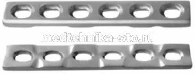 Пластина прямая широкая усиленная 18х7,5 мм, дл. 304 мм, 15 отв.