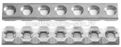 Пластина прямая узкая 13,5х4,5 мм, дл. 232 мм, 13 отв.