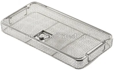 Корзина сетчатая с ручками 450х225х70 мм с крышкой