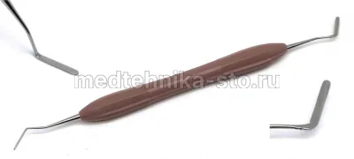 Гладилка с силиконовой ручкой, 05 коричневая