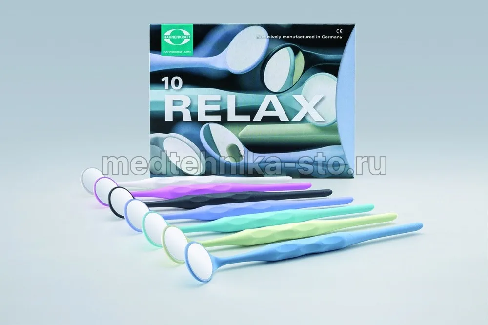 Зеркала ультра яркие RELAX FS Ultra с ручкой, №4, уп 10 шт Германия