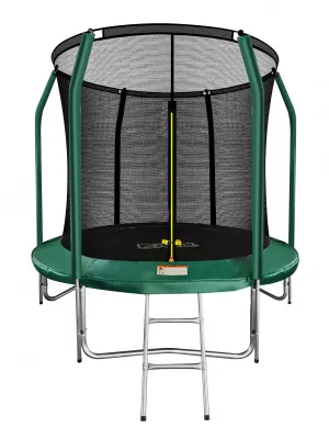 Батут ARLAND премиум 8FT с внутренней страховочной сеткой и лестницей (Dark green) (ТЕМНО-ЗЕЛЕНЫЙ)