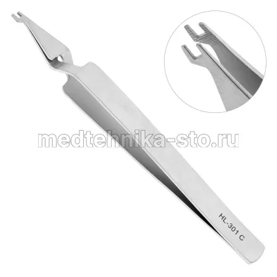Пинцет обратный с выемкой 130 мм Германия
