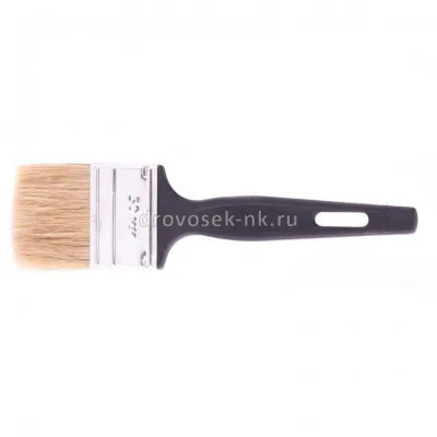 Кисть флейцевая 50*6 натуральная щетина пластиковая ручка СИБРТЕХ 82504
