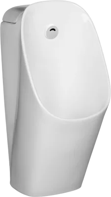 Писсуар подвесной SantiLine SL-6004 сенсорный, белый, с сифоном, безободковый, со смывным механизмом