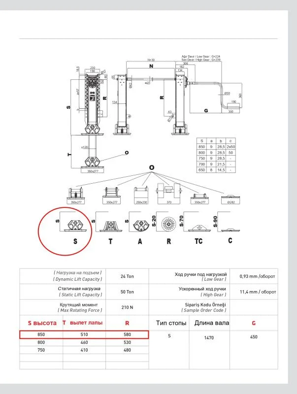 Опорное устройство полуприцепа OMS (Турция)