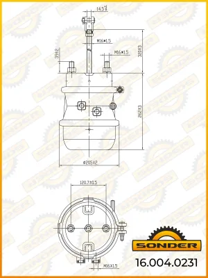 Энергоаккумулятор (кулачковый тормоз) TYPE24/30 BPW ROR DAF RVI (прицепной)
