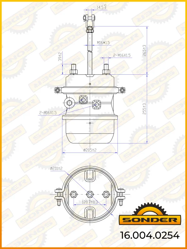 Энергоаккумулятор 30/30 BPW,DAF,Krone,Schmitz BX7611