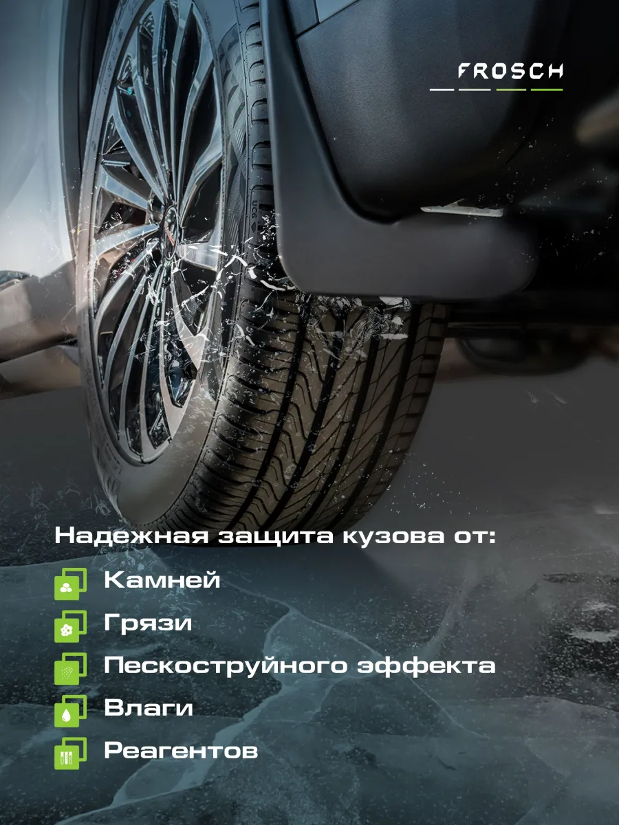 Брызговики задние FORD Explorer, 2011-2015, 2015- вн. 2 шт.(optimum) в пакете / Форд Эксплорер