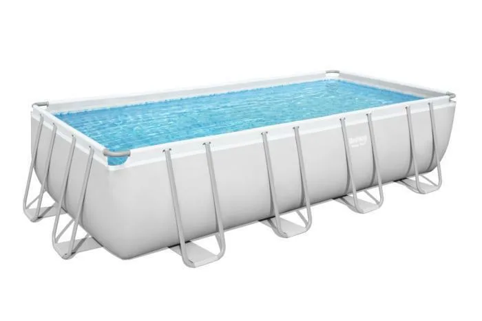 Каркасный бассейн Bestway Power Steel 488х244х122см, 11532л, фил.-насос 3028л/ч, лестница, тент, попл.-доз.