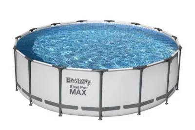 Каркасный бассейн Bestway Steel Pro Max 457х122см, 16015л, фил.-насос 3028л/ч, лестница, тент