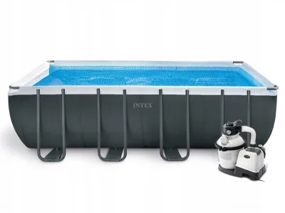 Каркасный бассейн Intex Ultra XTR Frame 549х274х132см, 17203л, песч.фил.-нас. 4500л\ч, лестн, тент, подст.