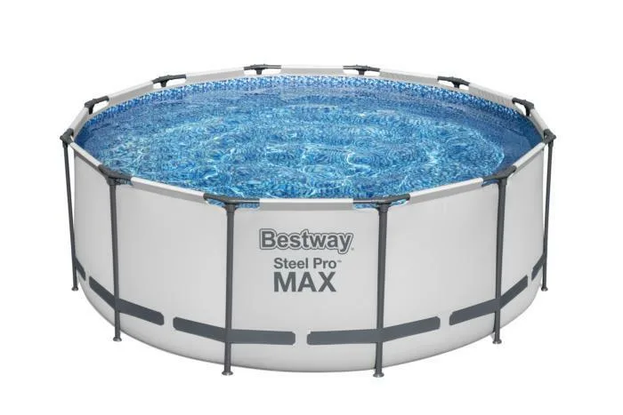 Каркасный бассейн Bestway Steel Pro Max 366х122см, 10250л, фил.-насос 2006л/ч, лестница, тент