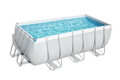 Каркасный бассейн Bestway Power Steel 412х201х122см, 8124л, фил.-насос 2006л/ч, лестница, попл.-дозатор