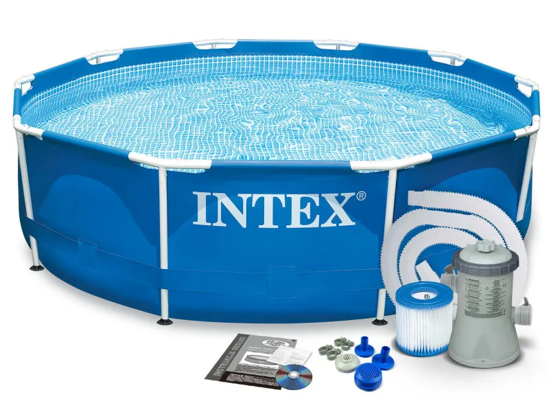 Каркасный бассейн Intex Metal Frame 305х76см, 4485л, фил.-насос 1250л/ч (28202)